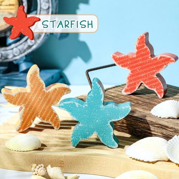 Ocean Beach Tiered Tray Decor Items Mini Summer Wooden Sign 2