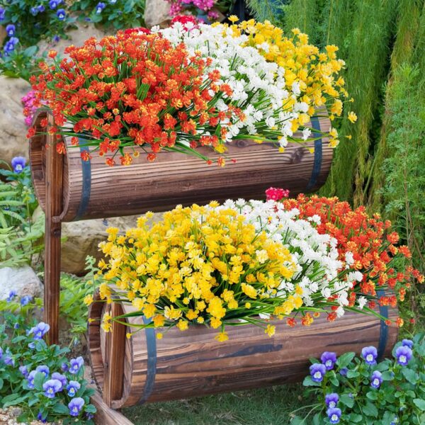 Plants Artificial Greenery for Spring Summer Indoor Outdoor Garden Window Box Kitchen Home Decor 3