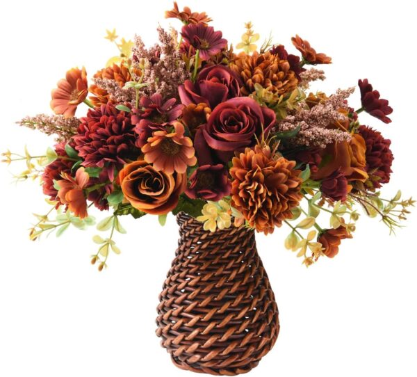 Artificial Flowers with Vase for Fall Decorations 1
