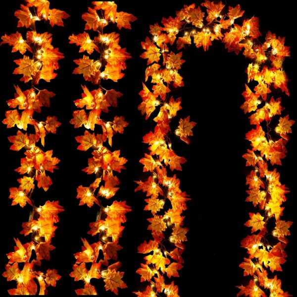 Beautiful Fall Decor with LED Leafed Garland for Home 1