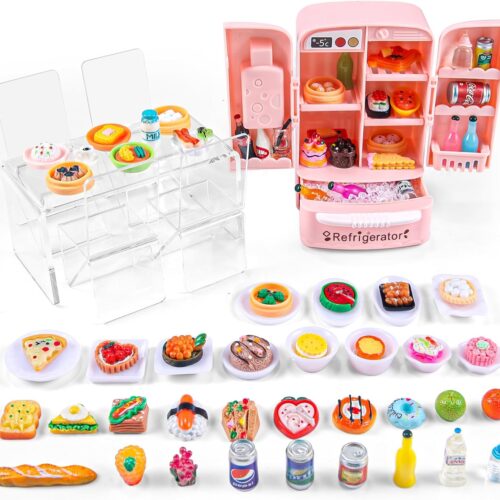 1 New Elegant Miniature Refrigerator for Dollhouse