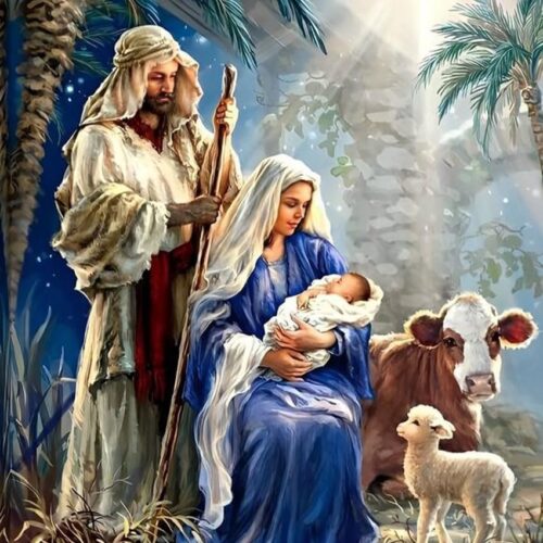 1 Jesus Was Born Beautiful Diamond Art Kits for the Holidays