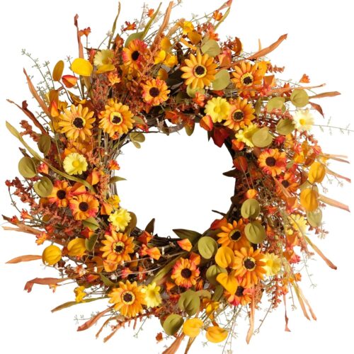 1 Thanksgiving Wreath with Beautiful Dazzling Daisy Design