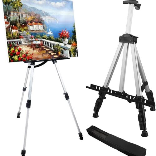 Artist Easel Stand,Metal Tripod Adjustable Easel