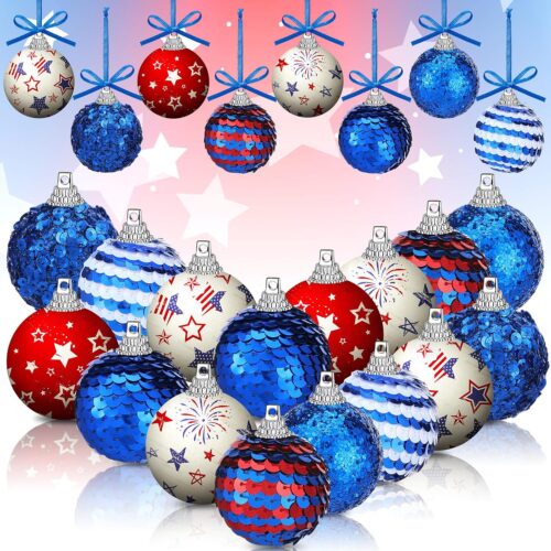 Tree Sequin Ball Ornaments Holiday Decorations