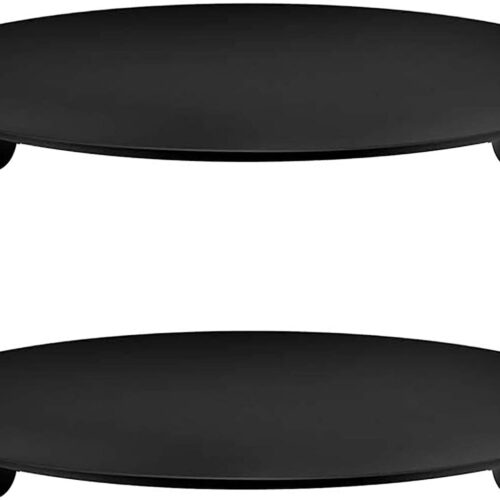 Candle Holder Black Decorative Iron Plate