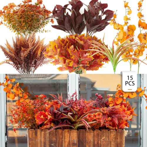 Artificial Fall Flowers Faux Fake Orchid Decor