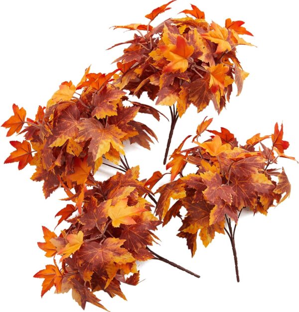 Artificial Maple Leaf Pumpkin Branch with Berry and Sun 1