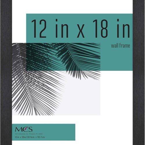 1 Picture Frame Black Woodgrain Rectangle Photo