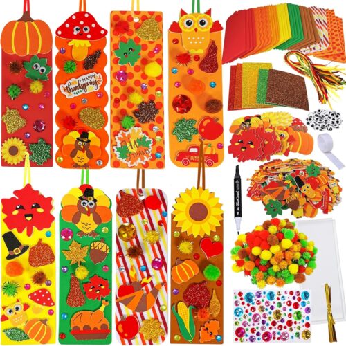 1 Fall Crafts Kits DIY Fall Bookmarks Decorations Art