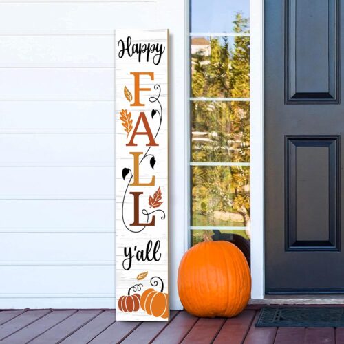1 Happy Fall Y'all Wooden Porch Sign For Home
