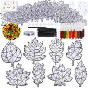 Fall Leaf Suncatchers Ornaments Decorations DIY Window