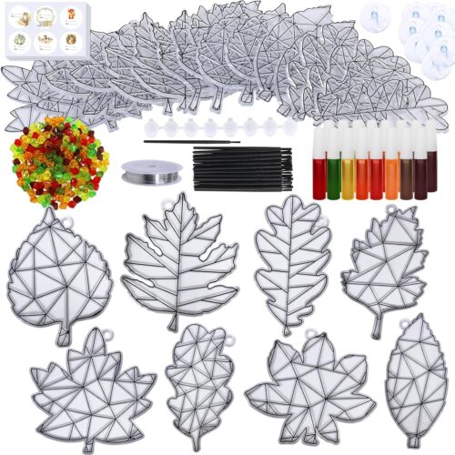 1 Fall Leaf Suncatchers Ornaments Decorations DIY Window