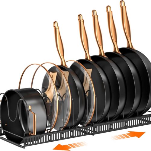 1 Pots and Pans Organizer Rack for under Cabinet