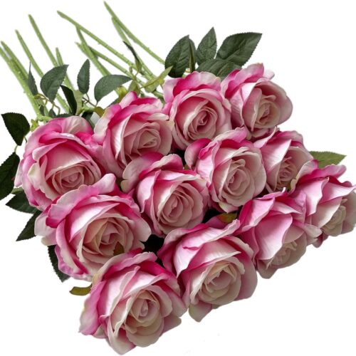 Artificial Rose Flowers Dark Pink