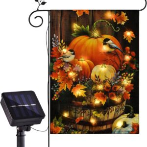 Thanksgiving Lighted Garden Flag