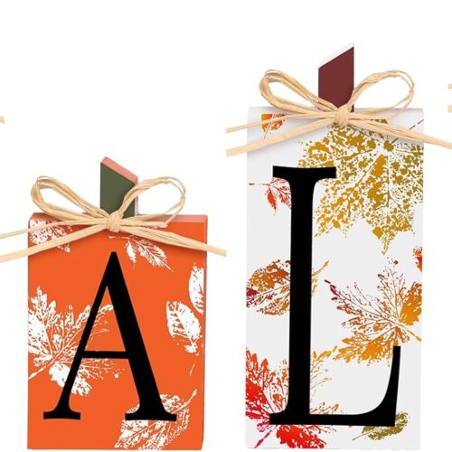 1 Beautiful Autumn Wood Sign Tabletop Decorations for Outdoor