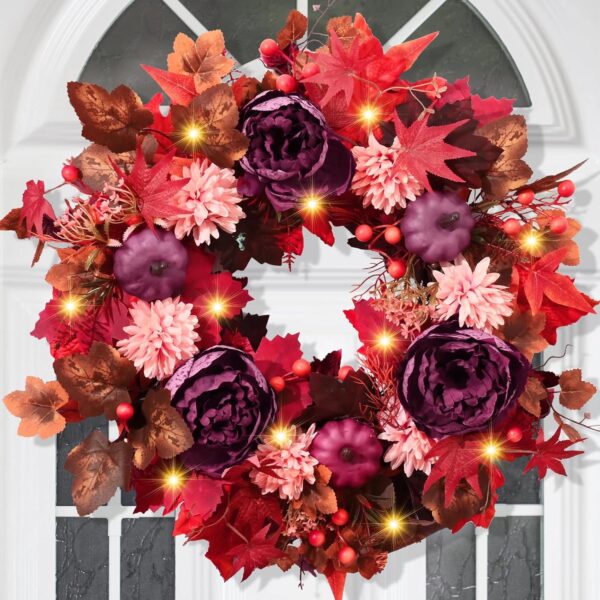 Fall Wreaths for Front Door 18 Inch Front Door 1