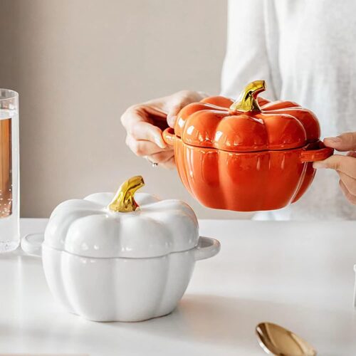 1 Pumpkin Bowl Set with Lid and Handle