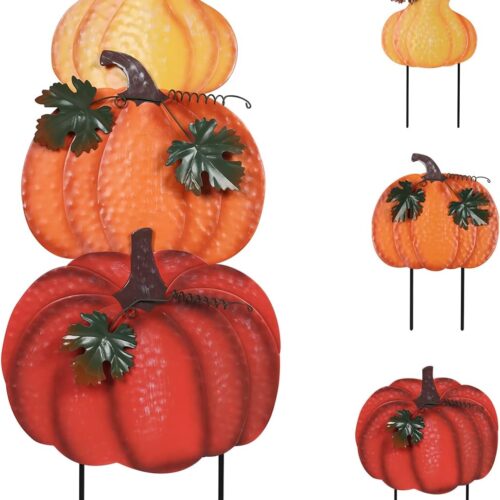 1 New Decorative Garden Stakes with Pumpkins