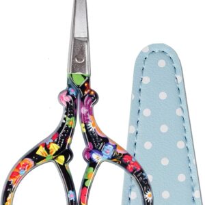 Sewing scissors sharp Embroidery Crafting Threading Scissors with Leather Scissors Cover