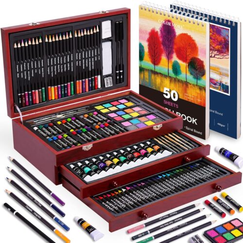 Exclusive Art Acrylic Paints with Drawing Pads for Kids