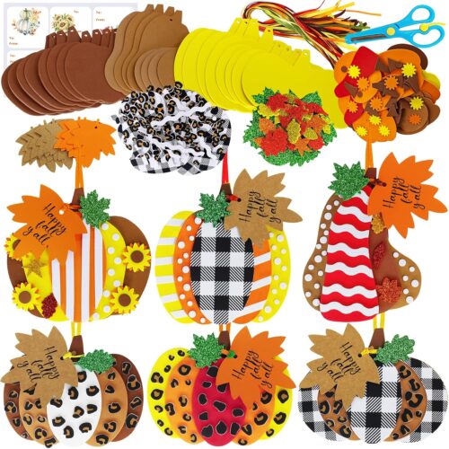 1 Fall Pumpkin Ornaments Decorations Craft Kits