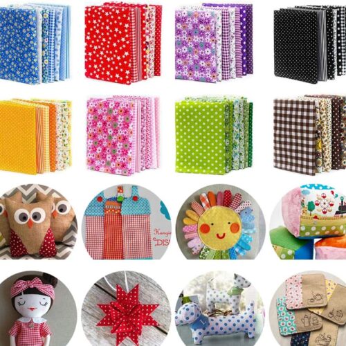 1 Cotton Craft Fabric Bundle Squares,Squares Sheets Patchwork