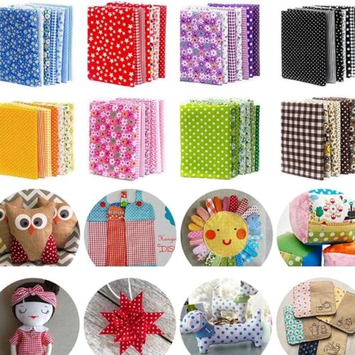 1 150Pcs 4" x 4" (10cm x 10cm) Cotton Craft Fabric Bundle Squares