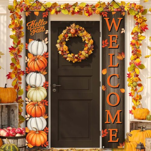 1 Beautiful Pumpkin and Maple Decor with Leaf Accents for Fall