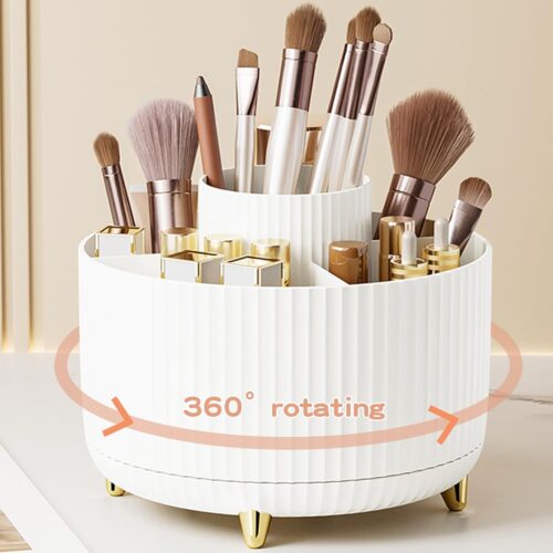 1 New Rotate Makeup Brush Holder Organizer