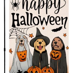 Happy Halloween Dog Pumpkin Garden Flag for Outdoor
