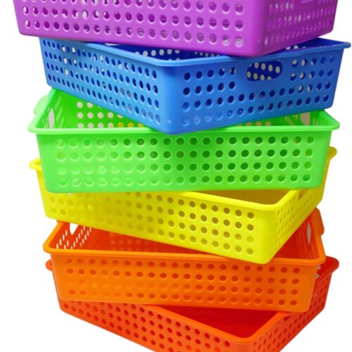 Colorful Plastic for Classroom Storage Bins and Organization