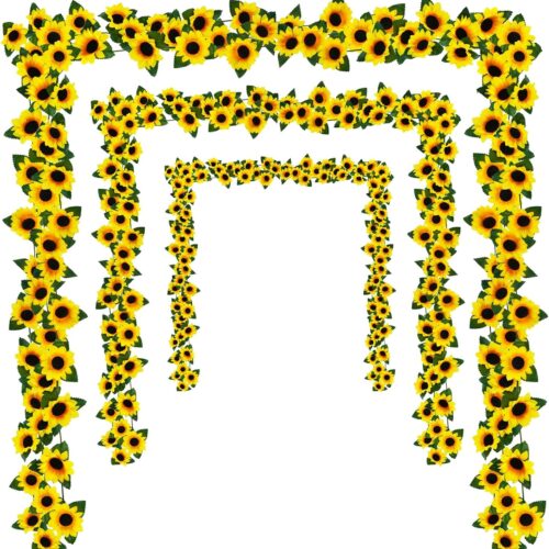 1 Artificial Sunflower Garland With Hanging Sunflower