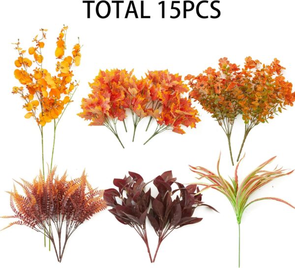 Artificial Fall Flowers Faux Fake Orchid Decor 5
