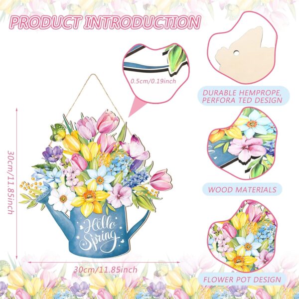 Spring Door Decor Flower Welcome Door Sign 5