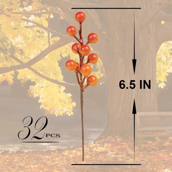 Artificial Berry Stems Pack Fall Floral Picks 5