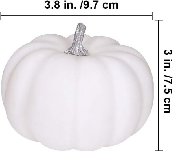 Fall Harvest Small Off White Mini Artificial Pumpkins 4