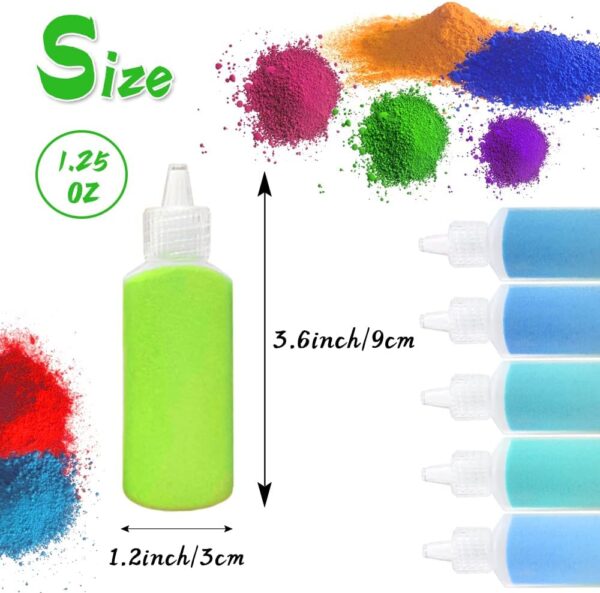Dshengoo 36 Colors Art Sand,DIY Arts and Crafts Sand Kit,Scenic Sand Kits for Kid's Painting,DIY Drawing,Wedding Decoration,Vase Glass Sand,1.25oz Bottles,36pack 3