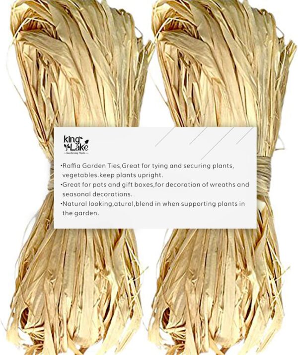 Natural Raffia Ribbon Paper Christmas Raffia for Florist Bouquets Decoration Crafts Raffia Ribbon 2X 50g 3