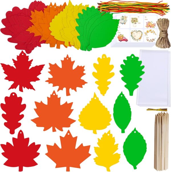 Fall Leaves Ornaments Decoration Autumn Scratch Art Leaves 2