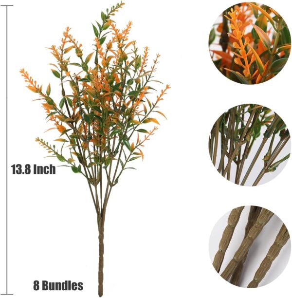 RECUTMS Artificial Flowers for Outdoors Artificial Fall Flowers for Outdoors UV Resistant Artificial Plants Outdoor Artificial Flowers for Outdoors in Pots(Salmon) 3