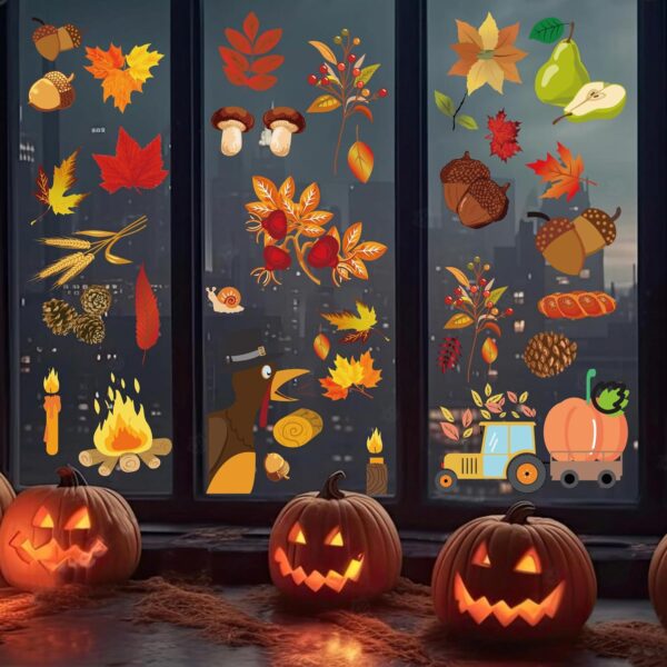 Thanksgiving Clings Decor for a Amazing Windows Autumn 3