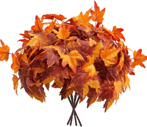 Artificial Maple Leaf Pumpkin Branch with Berry and Sun 5