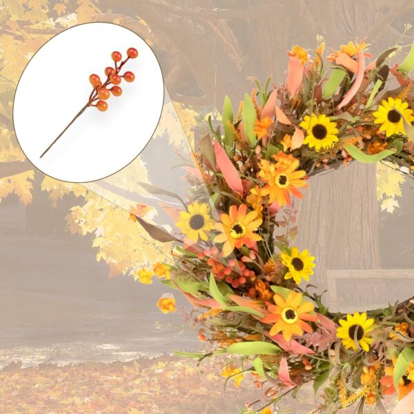 Artificial Berry Stems Pack Fall Floral Picks 4
