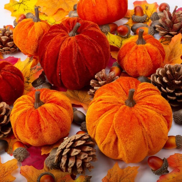 Artificial Pumpkins Velvet Pumpkins 3
