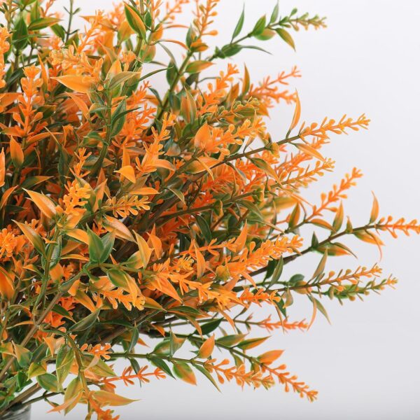 RECUTMS Artificial Flowers for Outdoors Artificial Fall Flowers for Outdoors UV Resistant Artificial Plants Outdoor Artificial Flowers for Outdoors in Pots(Salmon) 4