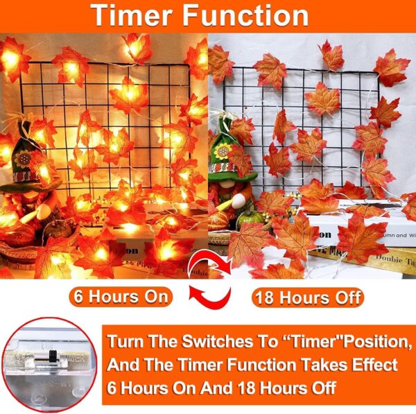 Beautiful Fall Decor with LED Leafed Garland for Home 4