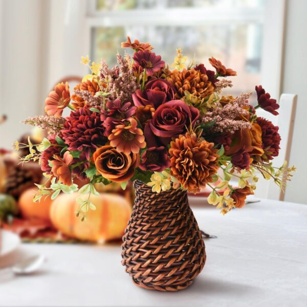 Artificial Flowers with Vase for Fall Decorations 2