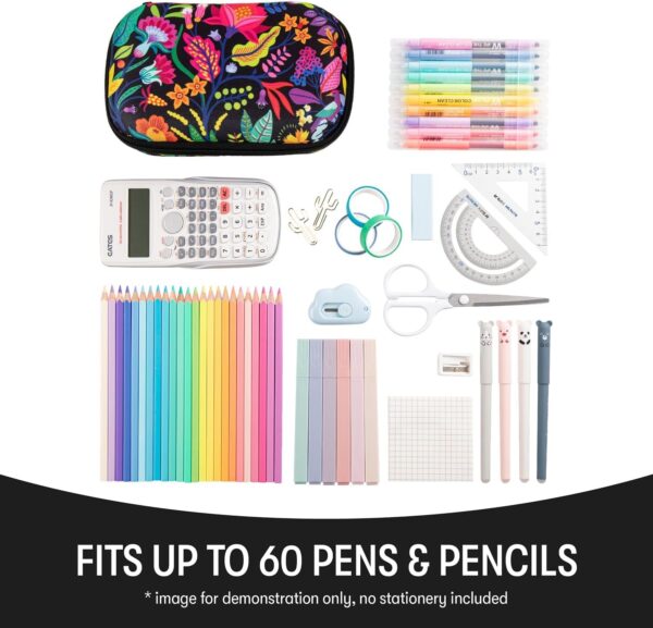 Flowers Pencil Box for Girls Pencil Case for School 3